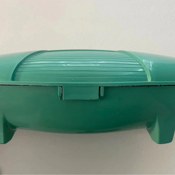 VINTAGE 60'S SINGER Box Case Sewing Accessories W/ Buttonholer Attachments Teal - Picture 11 of 11